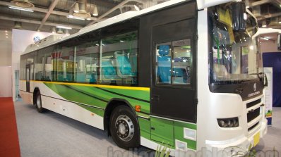 Ashok Leyland FESLF CNG front quarters at the Bus and Special Vehicles Show 2015