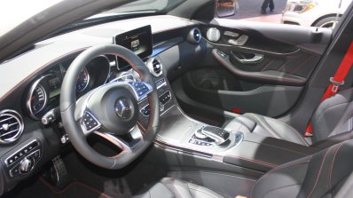 Mercedes Benz C 450 AMG interior at the 2015 Detroit Auto Show