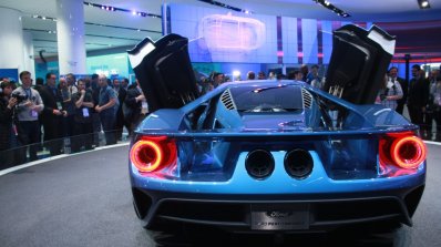 New Ford GT exhaust at the 2015 Detroit Auto Show
