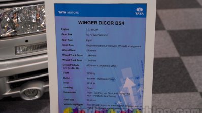 Tata Winger DICOR BS4 specification at the Bus and Special Vehicle Show 2015