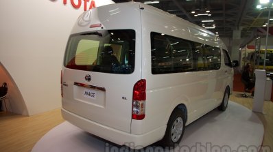 Toyota Hiace rear three quarters at Bus and Special Vehicle Show 2015