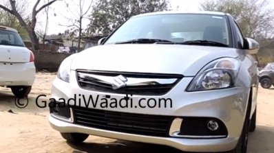 2015 Maruti Dzire facelift front fascia dealer yard