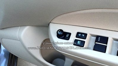 (2015) Maruti Dzire facelift power window switches spotted at dealer yard