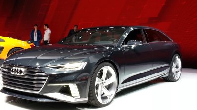 Audi Prologue Avant Concept front three quarter view at 2015 Geneva Motor Show