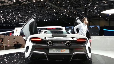 McLaren 675LT rear(2) view at 2015 Geneva Motor Show