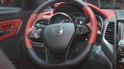 Ssangyong Tivoli front steering wheel at 2015 Geneva Motor Show