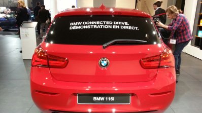 2015 BMW 116i rear view at 2015 Geneva Motow Show