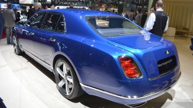2015 Bentley Mulsanne Speed rear quarter view at 2015 Geneva Motor Show