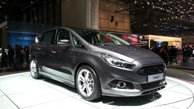 2015 Ford S-Max front three quarter left at the 2015 Geneva Motor Show