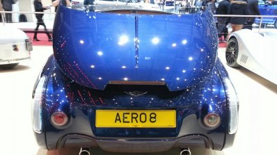 2015 Morgan Aero 8 Convertible rear view at 2015 Geneva Motor Show