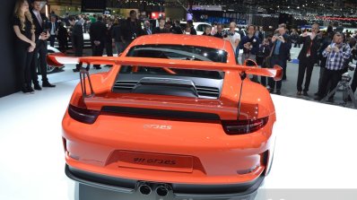 2015 Porsche 911 GT3 RS rear view at 2015 Geneva Motor Show