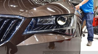 2015 Skoda Superb headlamp at 2015 Geneva Motor Show