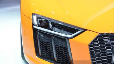 2016 Audi R8 V10 Plus headlight at 2015 Geneva Motor Show