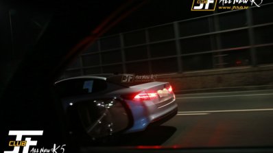 2016 Kia Optima spy shot rear three quarters left