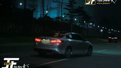 2016 Kia Optima spy shot rear three quarters right second image