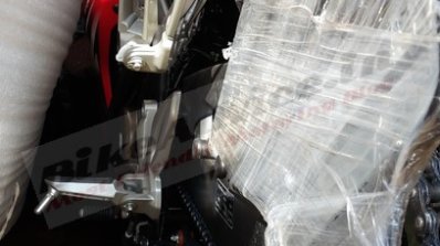 Bajaj Pulsar 200RS footpegs spied at the dealership