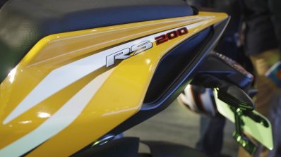 Bajaj Pulsar RS200 Yellow graphics at Launch