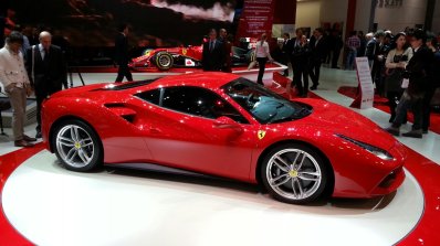Ferrari 488 GTB displayed at the 2015 Geneva Motor Show