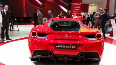 Ferrari 488 GTB rear at the 2015 Geneva Motor Show
