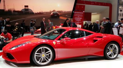 Ferrari 488 GTB side at the 2015 Geneva Motor Show