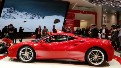 Ferrari 488 GTB side view at the 2015 Geneva Motor Show