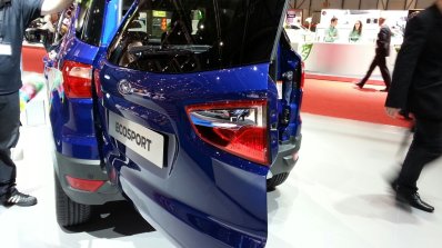 Ford EcoSport S rear door open at the 2015 Geneva Motor Show