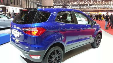 Ford EcoSport S rear three quarters at the 2015 Geneva Motor Show