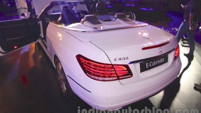 Mercedes E400 Cabriolet rear three quarter left from the launch in India