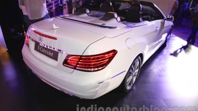 Mercedes E400 Cabriolet rear three quarter right from the launch in India