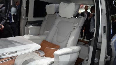 Mercedes V-ision-e concept rear seat 2 view at 2015 Geneva Motor Show