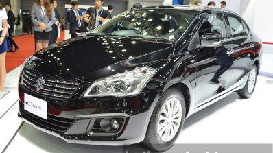 Suzuki Ciaz black front three quarter at the 2015 Bangkok Motor Show