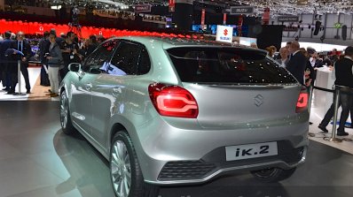 Suzuki iK-2 concept rear left quarter view at 2015 Geneva Motor Show