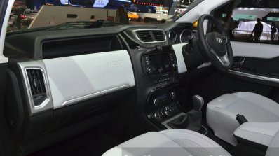 Tata Hexa dashboard passenger side at the 2015 Geneva Motor Show