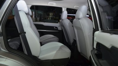 Tata Hexa rear seat at the 2015 Geneva Motor Show