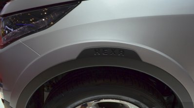 Tata Hexa wheel arch at the 2015 Geneva Motor Show