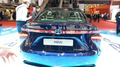 Toyota Mirai rear at the 2015 Geneva Motor Show