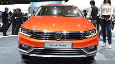 VW Passat Alltrack front at the 2015 Geneva Motor Show