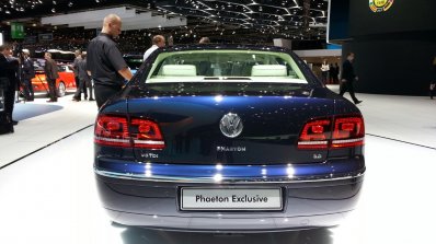 VW Phaeton Exclusive Edition rear at 2015 Geneva Motor Show