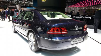 VW Phaeton Exclusive Edition rear quarters at 2015 Geneva Motor Show