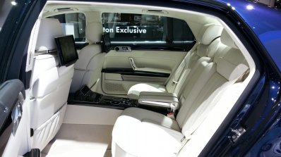 VW Phaeton Exclusive Edition rear seat at 2015 Geneva Motor Show