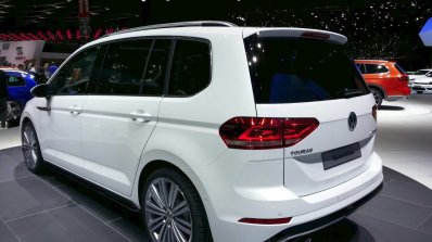 VW Touran rear three quarter at the 2015 Geneva Motor Show