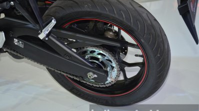 Yamaha YZF-R3 rear wheel at 2015 Bangkok Motor Show