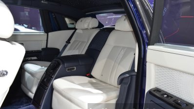 2015 Rolls Royce Phantom Limelight Collection rear seats at the Auto Shanghai 2015