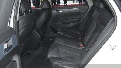 Hyundai Sonata Hybrid rear seat at Auto Shanghai 2015