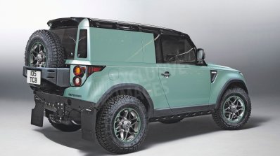 Next Land Rover Defender unoffical render rear three quarter