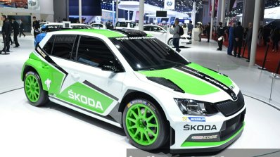 Skoda Fabia R5 front angle at Auto Shanghai 2015