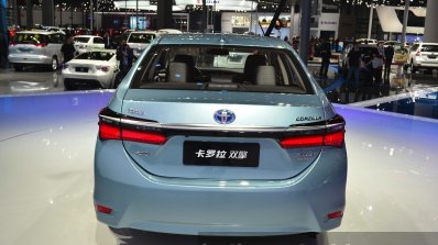 Toyota Corolla Hybrid rear at Auto Shanghai 2015