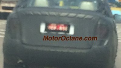 VW Vento facelift boot camouflaged test mule