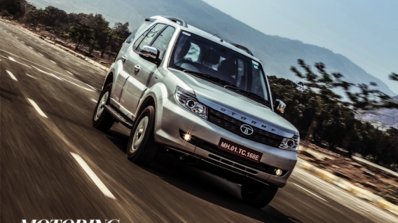2015 Tata Safari Storme facelift front quarter