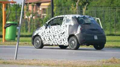 2016 Fiat 500 rear three quarter spied in Turin